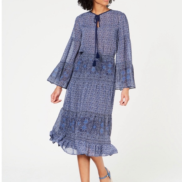 Michael Kors Bell-Sleeve Dress - Picture 1 of 7